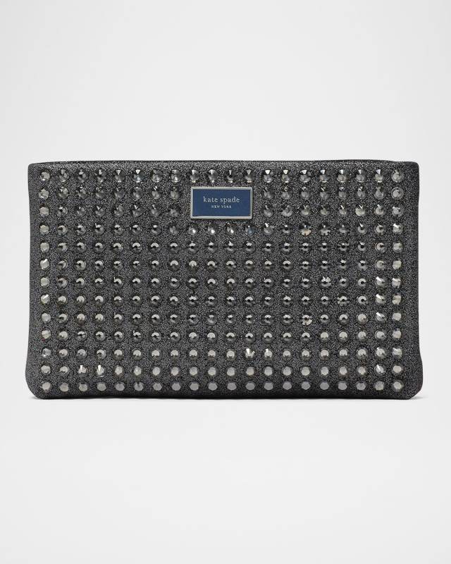 nova embellished leather clutch bag